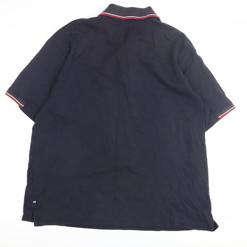 Marks and Spencer Men's Blue XL Cotton Polo Shirt