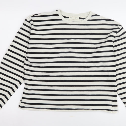 Pull&Bear Stripe Sweatshirt Unisex Adults Black S
