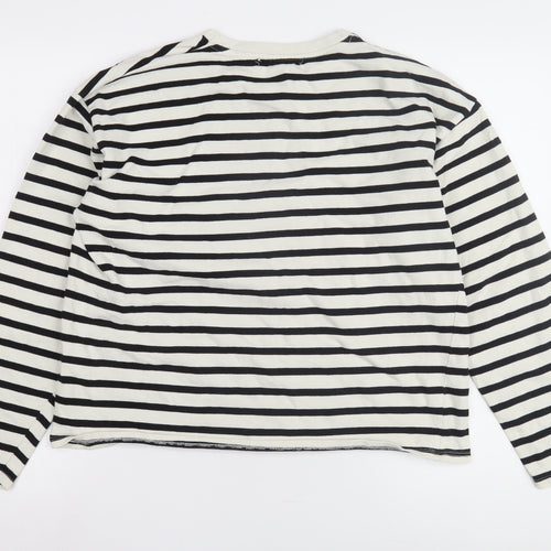Pull&Bear Stripe Sweatshirt Unisex Adults Black S