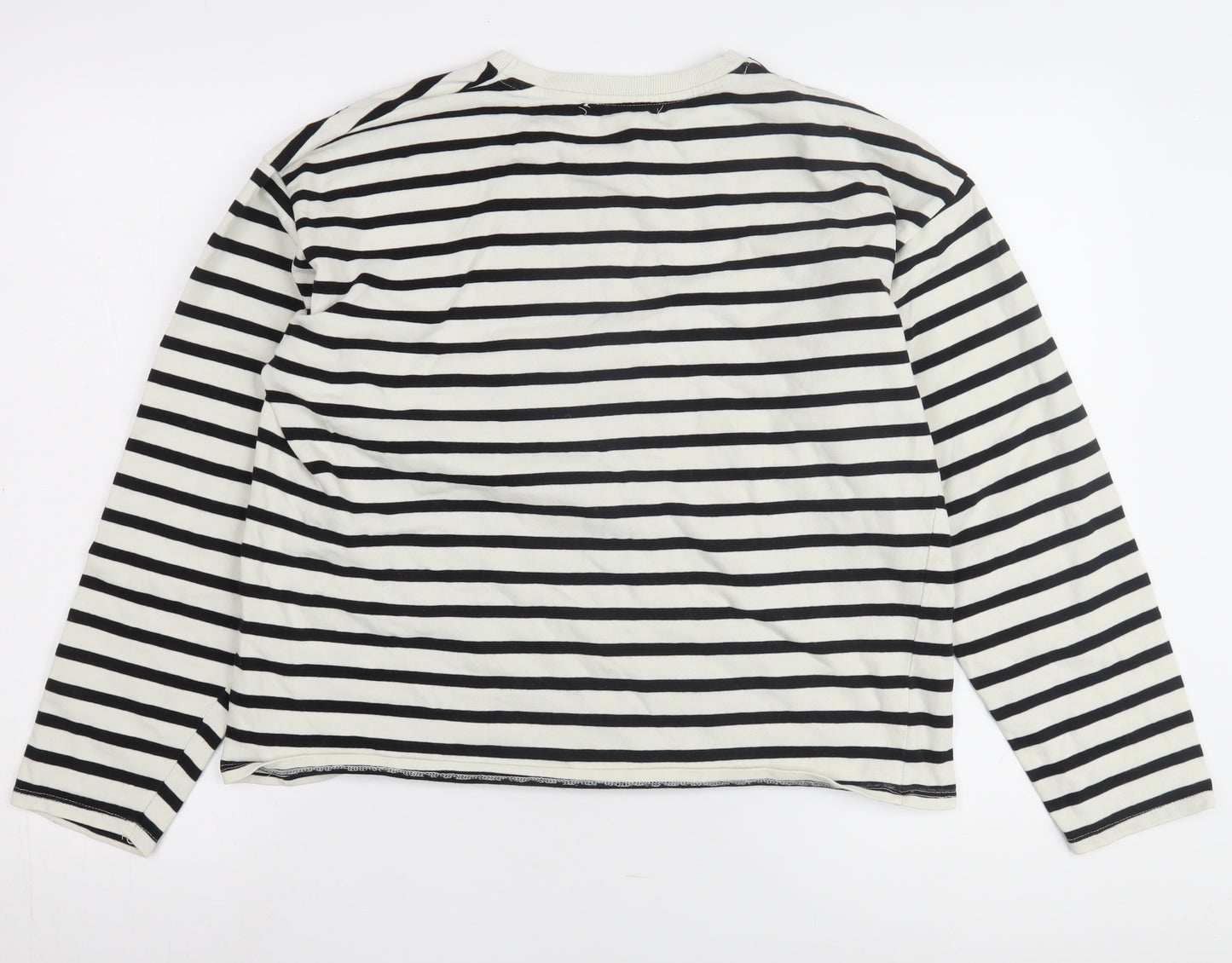 Pull&Bear Stripe Sweatshirt Unisex Adults Black S