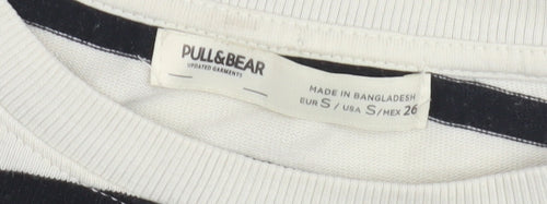 Pull&Bear Stripe Sweatshirt Unisex Adults Black S