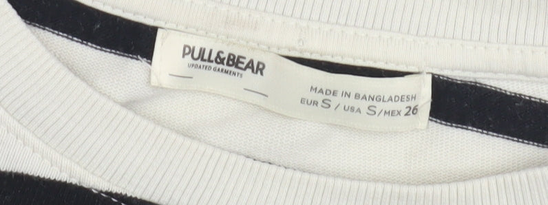 Pull&Bear Stripe Sweatshirt Unisex Adults Black S