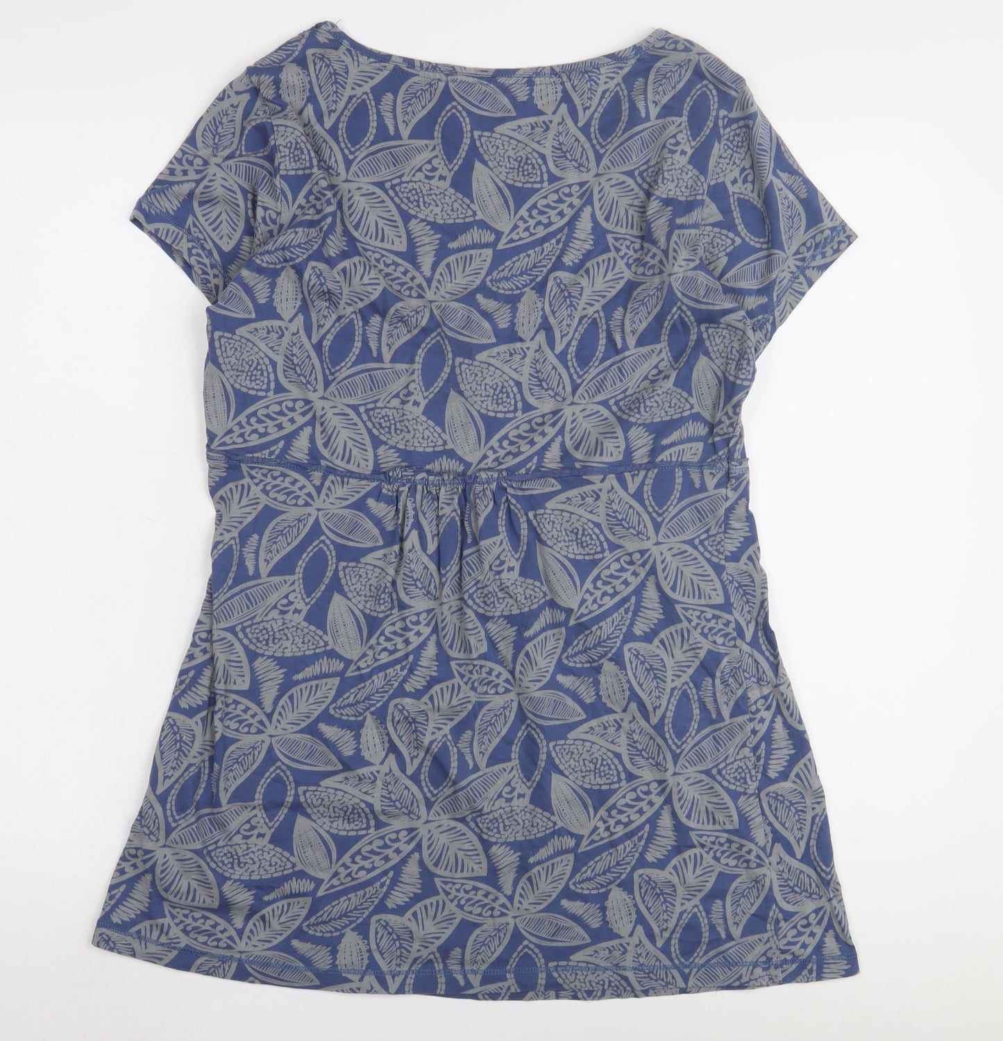 Mantary Women's Blue Floral T-Shirt Size 14
