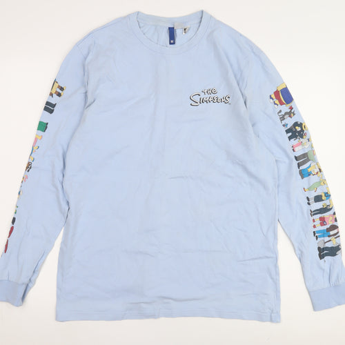 Men's The Simpsons Blue M Long Sleeve T-Shirt
