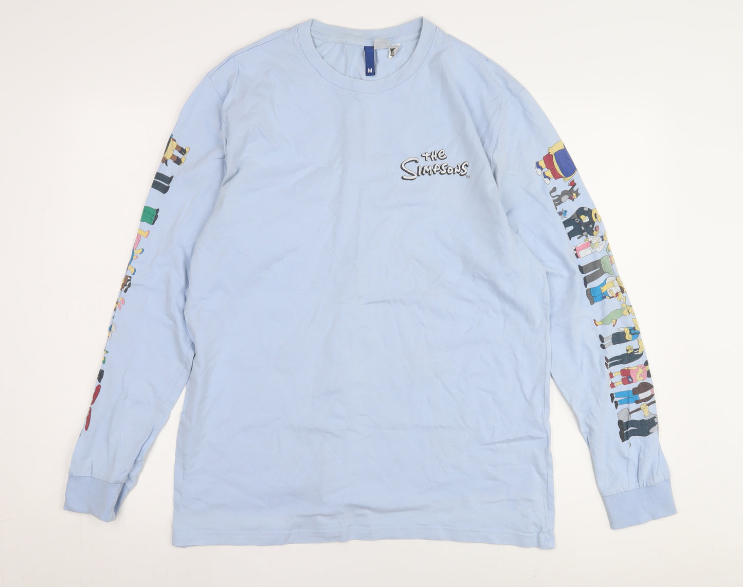 Men's The Simpsons Blue M Long Sleeve T-Shirt