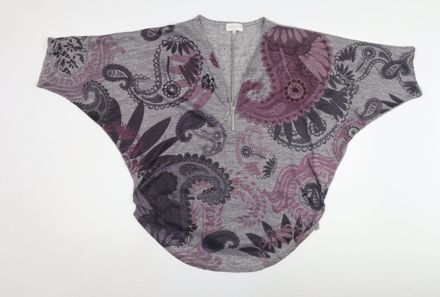 Apricot Women’s Grey Paisley Top Size S/M