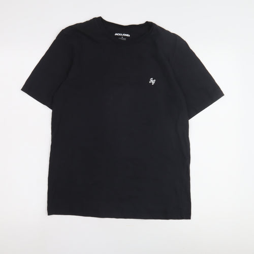Jack & Jones Men's Black Crew Neck T-Shirt M