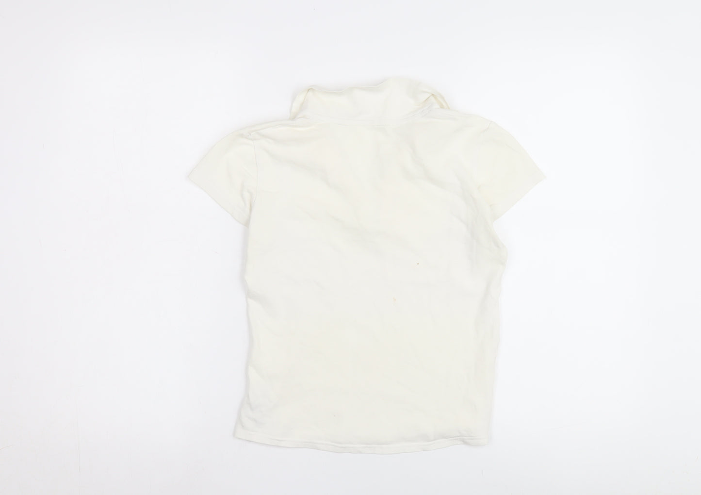 USA Pro Women's White Polo Shirt Medium - Casual Cotton Blend