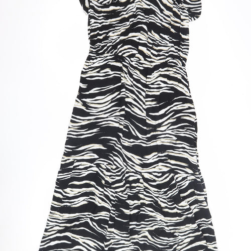 Next Women's Black Animal Print Dress Size 12