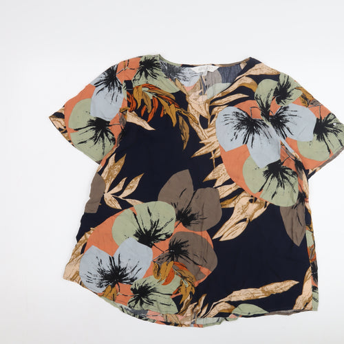 Apricot Women's Multicoloured Floral Blouse, Size 10, V-Neck