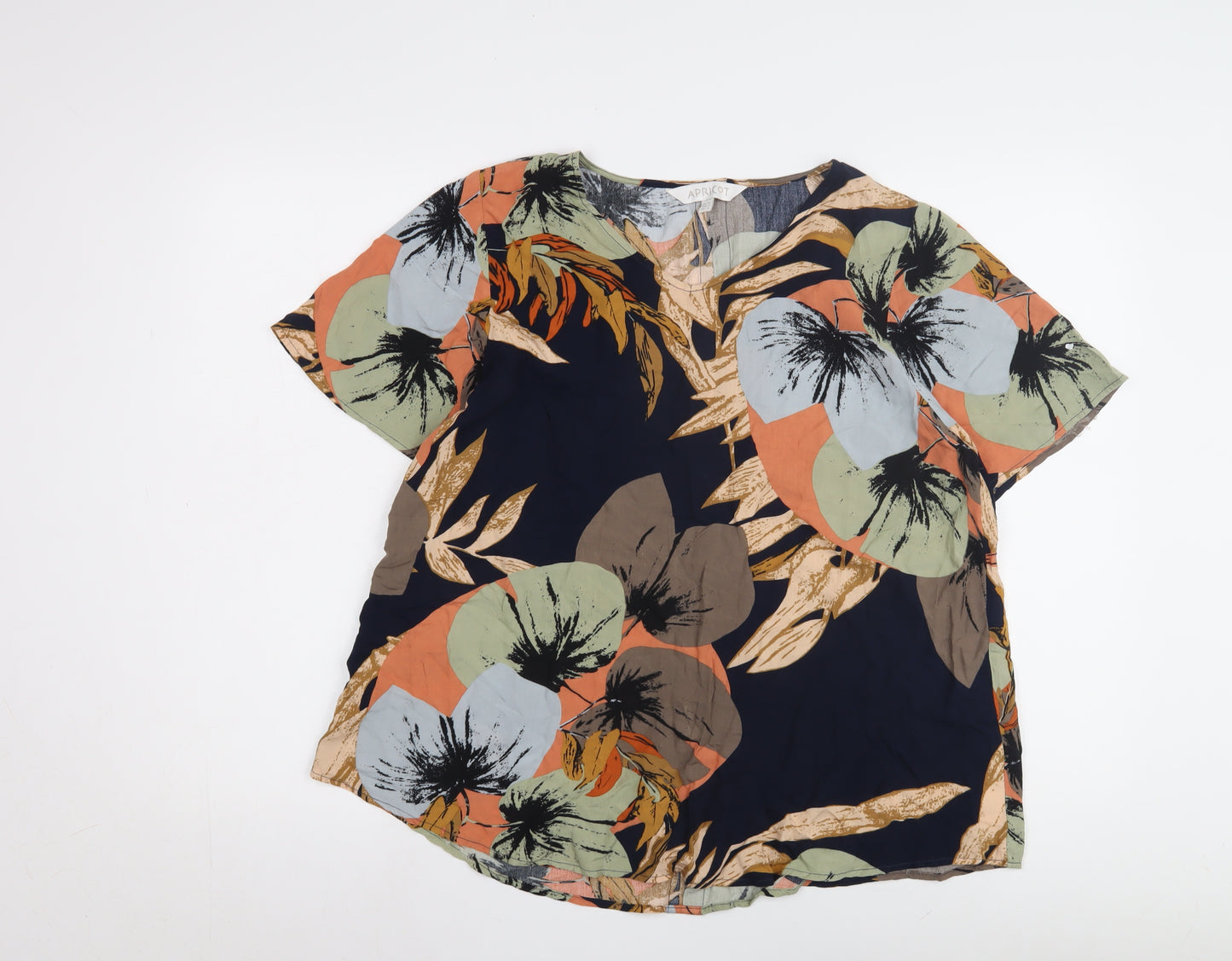 Apricot Women's Multicoloured Floral Blouse, Size 10, V-Neck