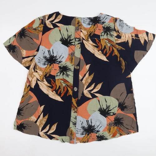 Apricot Women's Multicoloured Floral Blouse, Size 10, V-Neck