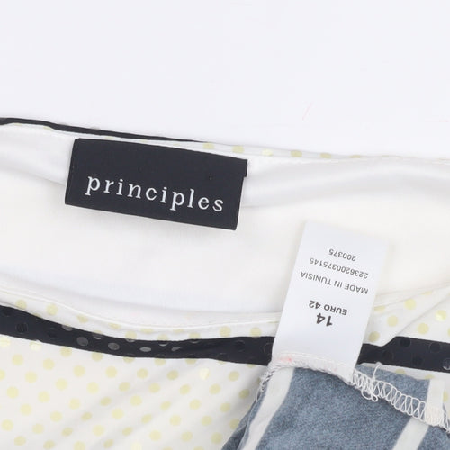 Principles Women's Black Striped Sequin Tank Top