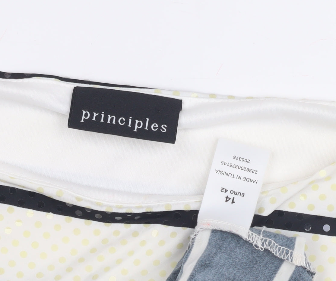 Principles Women's Black Striped Sequin Tank Top