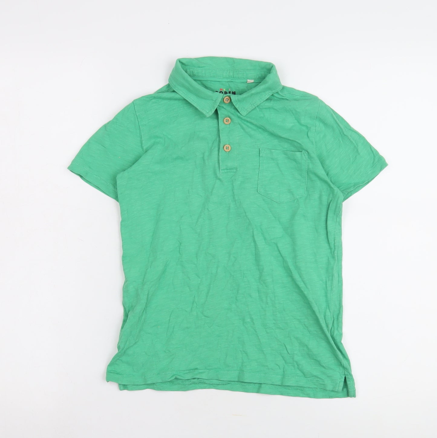 Mini Boden Boys Green Polo Shirt 9-10 Years