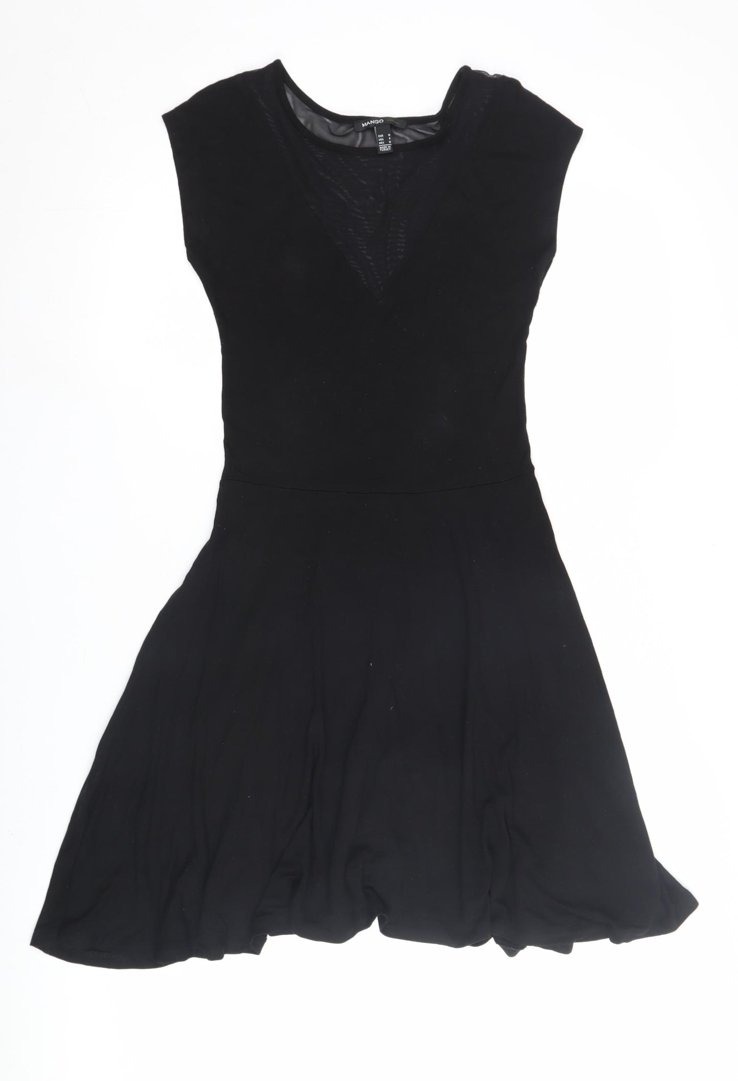 Mango Women's Black Fit & Flare Dress Size 10