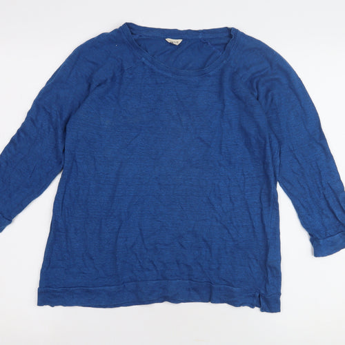 Jigsaw Women's Blue 3/4 Sleeve T-Shirt, Size L