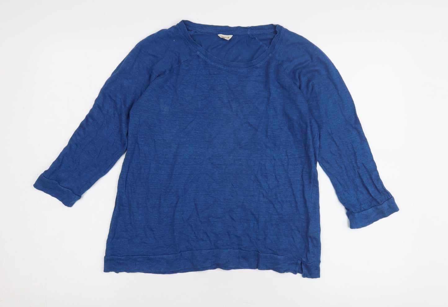 Jigsaw Women's Blue 3/4 Sleeve T-Shirt, Size L