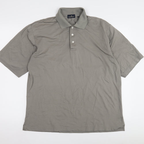 Crossways Men's Grey Polo Shirt L Short Sleeve