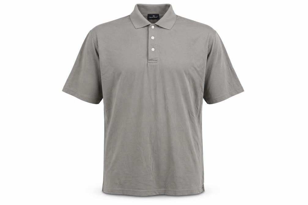 Front view of Crosshatch Men's Grey Polo Shirt L Short Sleeve