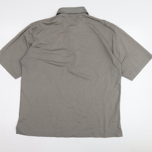 Crossways Men's Grey Polo Shirt L Short Sleeve