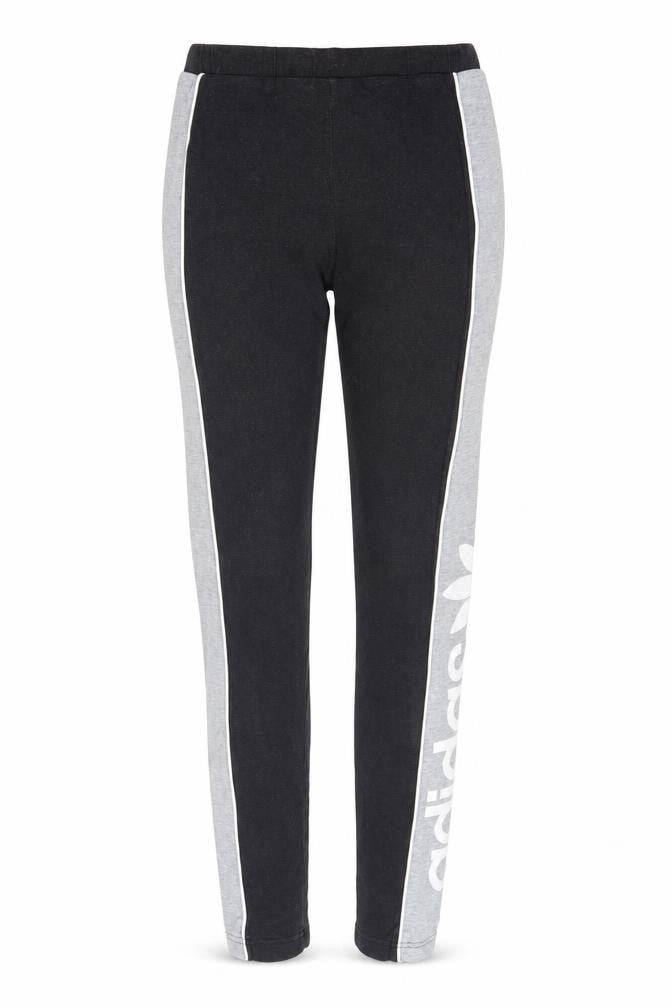 Front view of Adidas Women's Black/Grey Skinny Trousers -, size 10