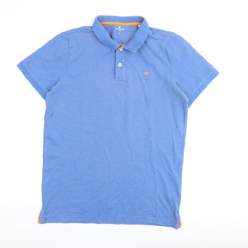 Tom Tailor Men's Blue Polo Shirt M Short Sleeve
