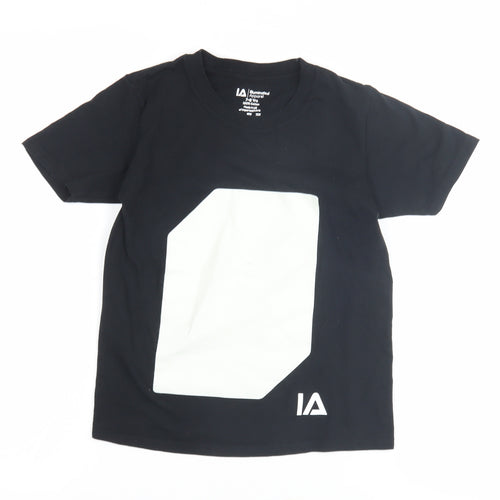 Illuminated Apparel Boys Black T-Shirt 7-8 Years with Logo