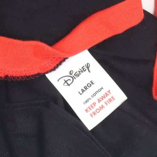 Disney Men's Black Mickey Mouse Christmas T-Shirt Large