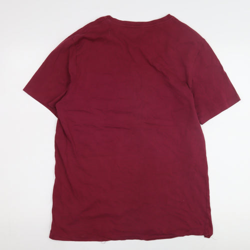 Jack & Jones Men's XL Red Graphic Print T-Shirt
