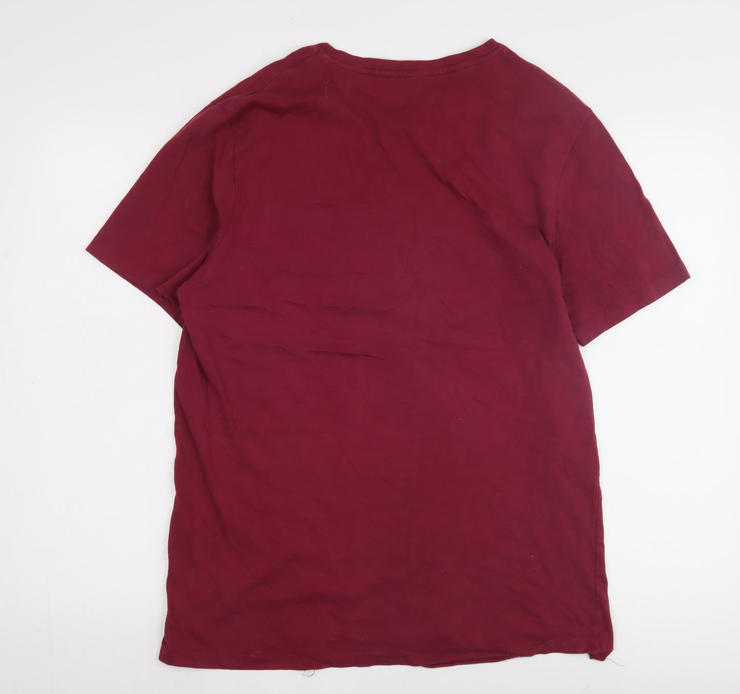 Jack & Jones Men's XL Red Graphic Print T-Shirt