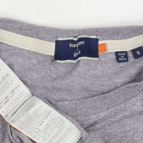 Superdry Men's Grey Crew Neck T-Shirt - S, Comfortable & Stylish