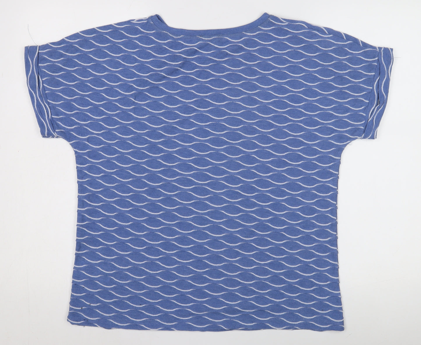Phase Eight Women's Blue Geometric T-Shirt UK 14