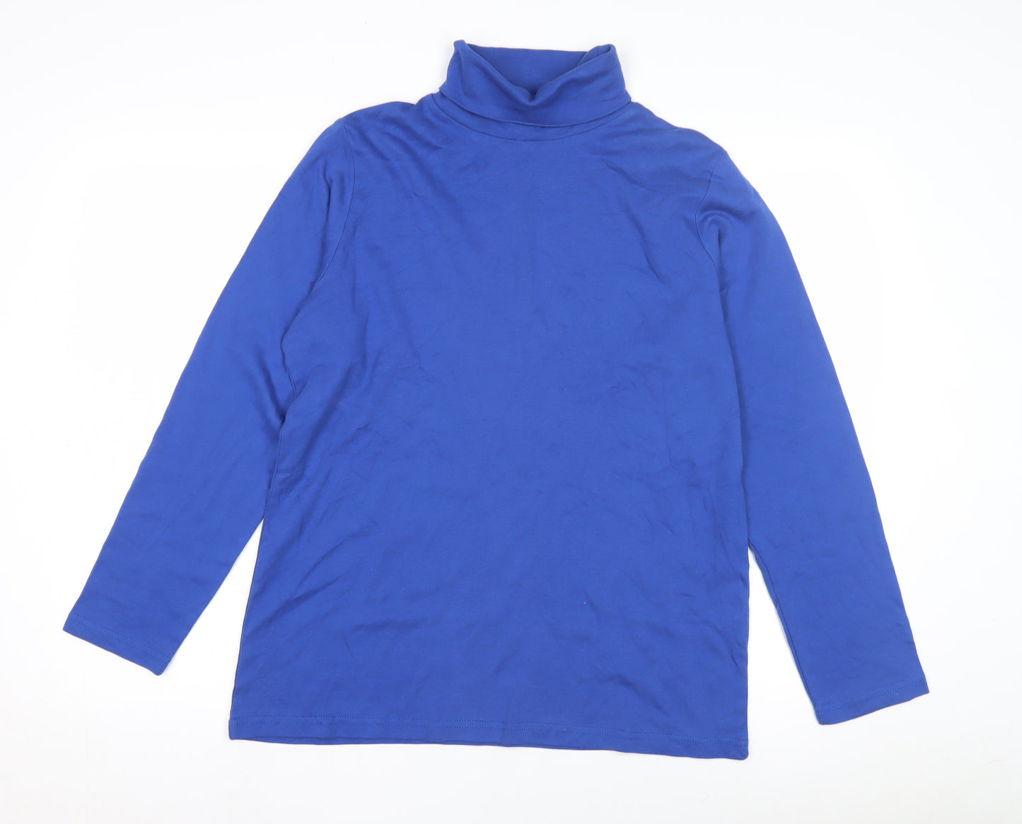 Isle Women's Blue Roll Neck Long Sleeve Top 18-20