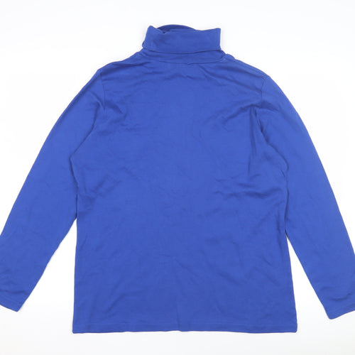 Isle Women's Blue Roll Neck Long Sleeve Top 18-20