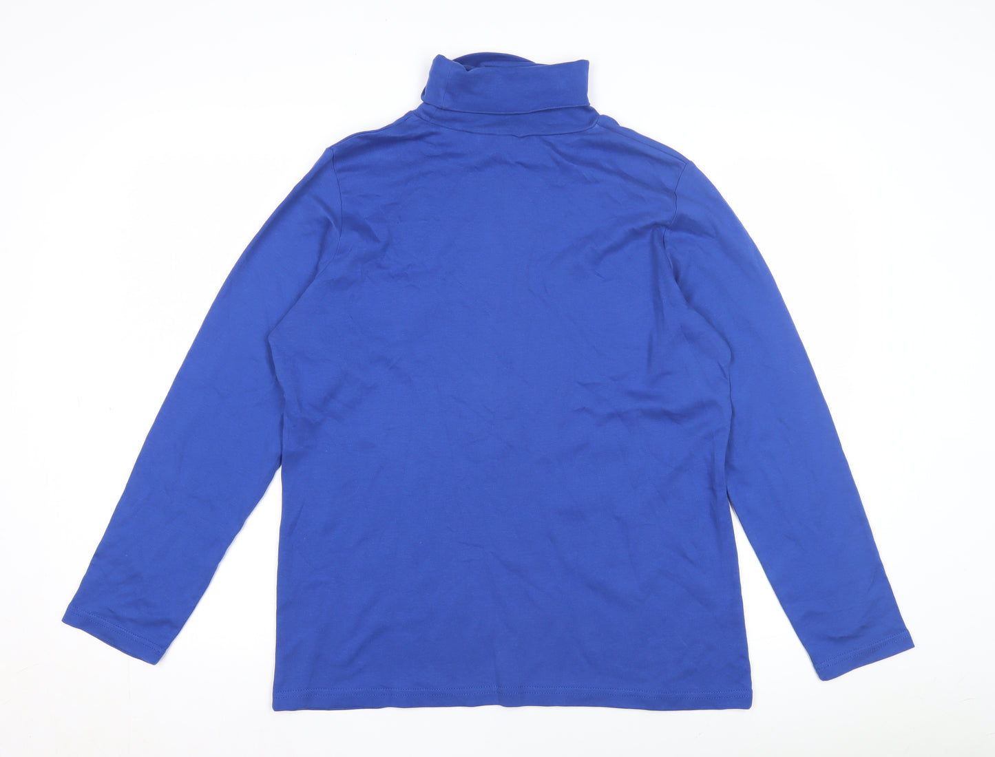 Isle Women's Blue Roll Neck Long Sleeve Top 18-20