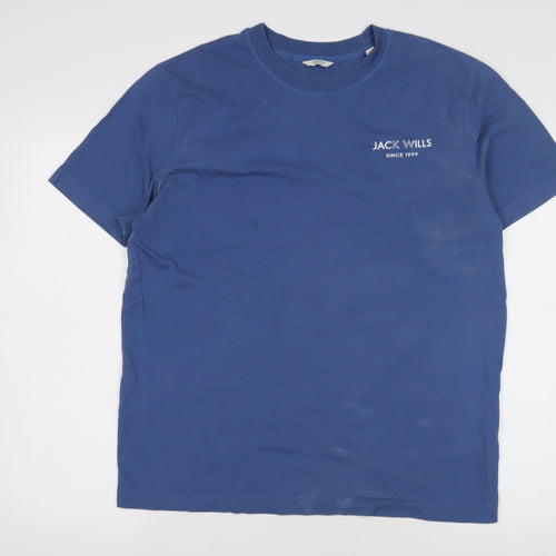 Jack Wills Women's Blue T-Shirt UK Size 10 Casual Wear