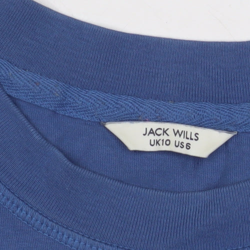 Jack Wills Women's Blue T-Shirt UK Size 10 Casual Wear