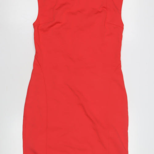 Mango Red Sheath Dress, Women, Size 12, Party Wear