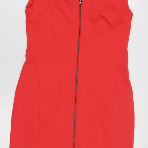 Mango Red Sheath Dress, Women, Size 12, Party Wear