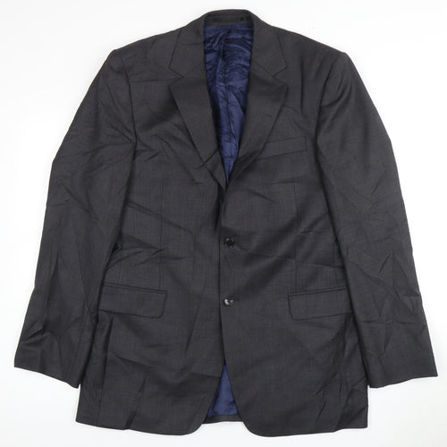 John Lewis Men's Grey Wool Blazer Size 42L Formal