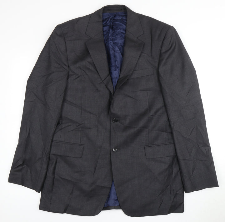 John Lewis Men's Grey Wool Blazer Size 42L Formal