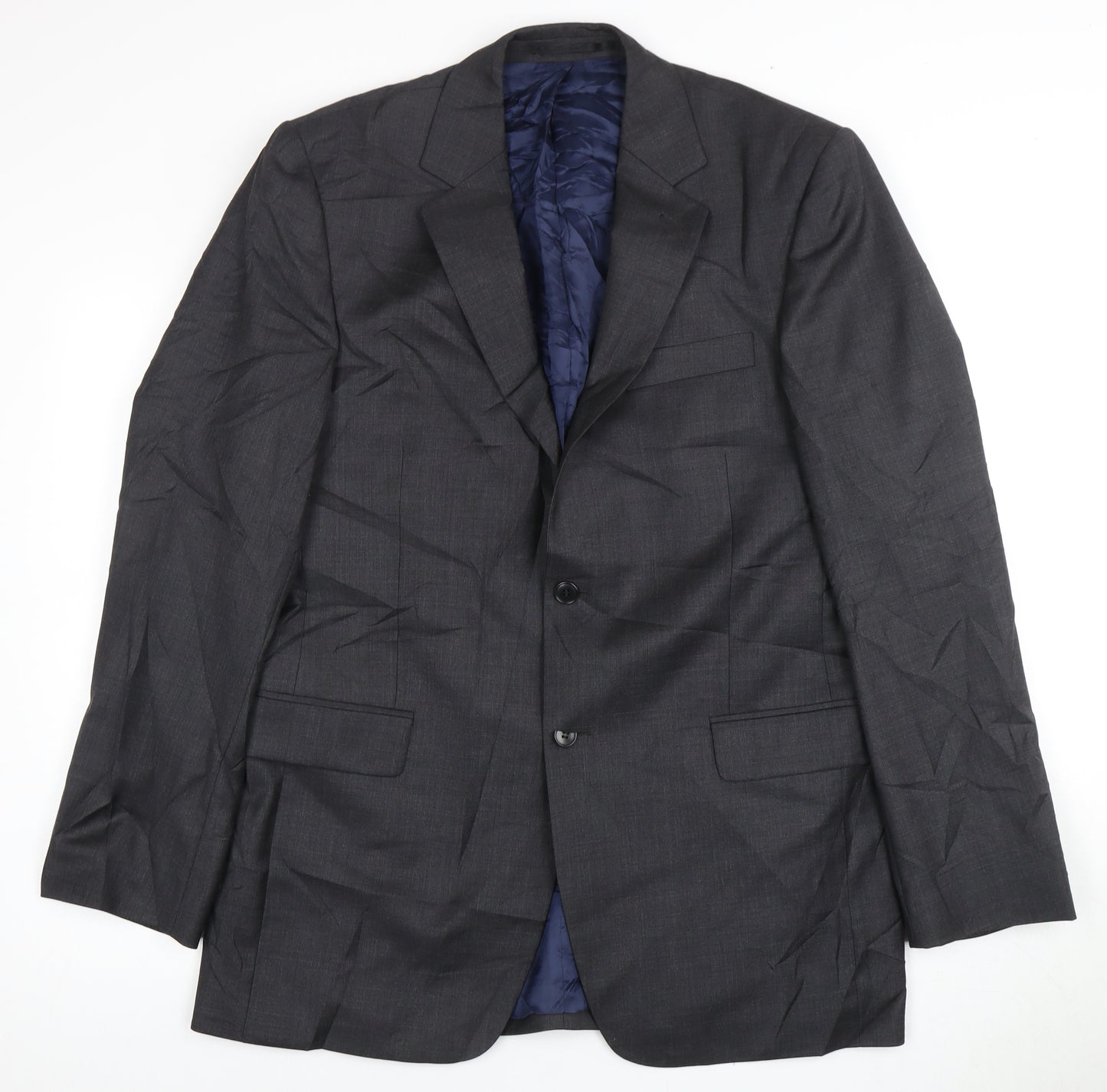 John Lewis Men's Grey Wool Blazer Size 42L Formal