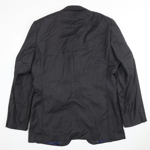 John Lewis Men's Grey Wool Blazer Size 42L Formal