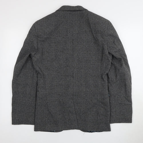 Next Men's Grey Check Blazer Regular Fit 36R