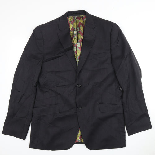 Ted Baker Men's Black Suit Jacket 40R Double-Vented