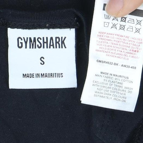 Gymshark Men's Black Sleeveless Athletic Tee, Small