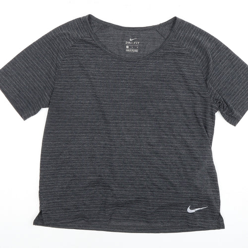 Nike Women's Grey Activewear T-Shirt, Size M