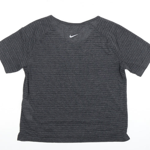 Nike Women's Grey Activewear T-Shirt, Size M