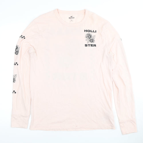 Hollister Pink Long Sleeve Jersey T-Shirt M